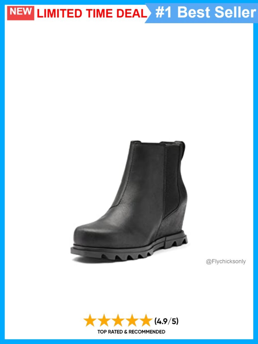 Sorel Joan of Arctic Wedge III Chelsea Waterproof Leather Boots